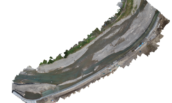 図-1 ドローンを活用し作成したオルソ画像